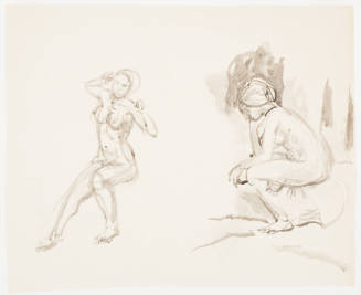 Study of Two Seated Female Nudes