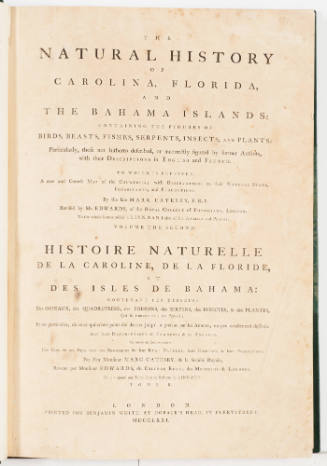 The Natural History of Carolina, Florida, and the Bahama Islands