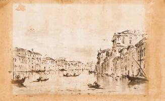View of Canal (recto); Architectural Rendering (verso)