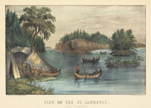 View on the St. Lawrence: Indian Encampment
