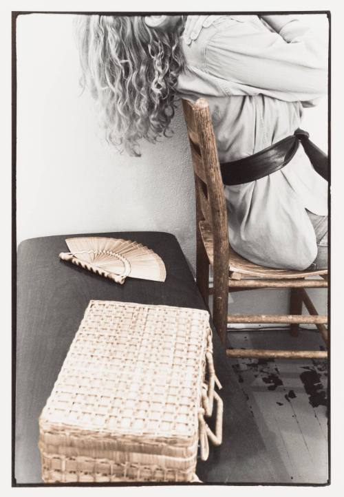 Self Portrait with Fan and Basket #2