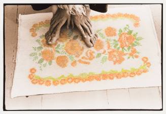 Self-Portrait with Rug #1