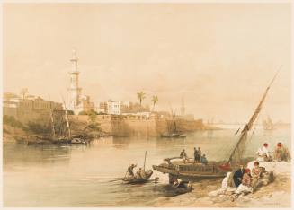 View on the Nile, Isle of Rhoda, and Ferry of Gheezeh Ferry to Gizeh