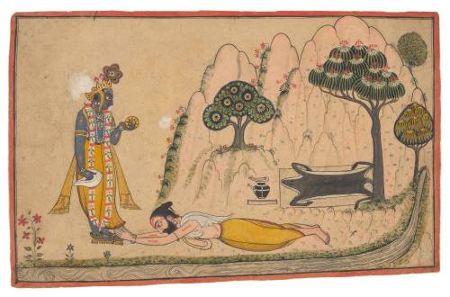 A Sage Prostrate Before Krishna