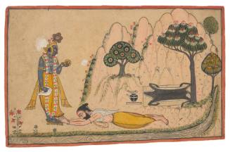 A Sage Prostrate Before Krishna