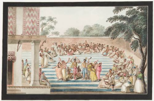A “Hindu Nautch” with Krishna and Balarama Dancing in a Courtyard with the Gopis