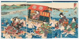 Crossing the Oi River on a Palanquin
