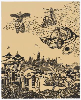 Over the City; Page from Sultana's Dream