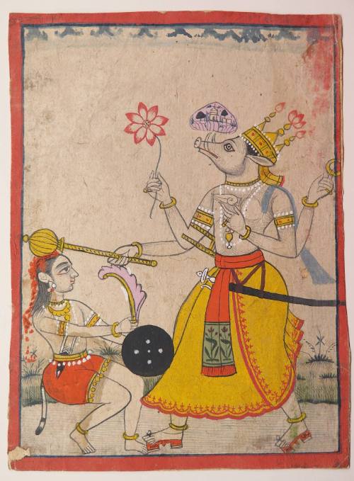 Varaha Defeating Hiranyaksha