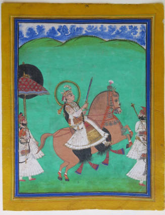 Equestrian Portrait of Maharana Shabhu Singh on his wedding day
