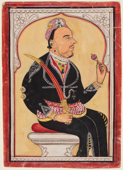 Portrait of Maharawal Udai Singh II of Dungarpur dressed as a western military officer