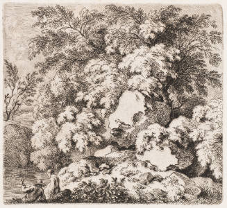 The Village and a Boy at the Water's Edge