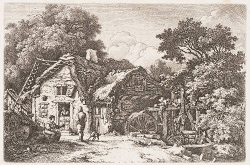 The Peasant and His Dog at the Mill Gate/Door