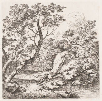 The Traveler Resting Beside a Pond