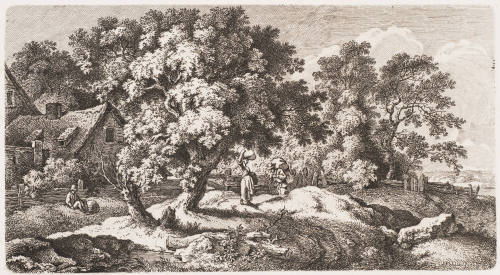 The Woman with Two Bundles and the Porter as They Meet