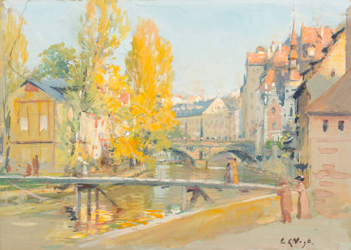 Houses on Waterfront with Bridges Over Water