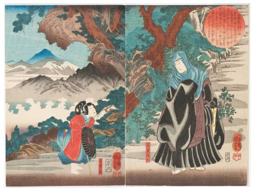 The Meeting of Karukaya Doshin and His Son Ishidomaru