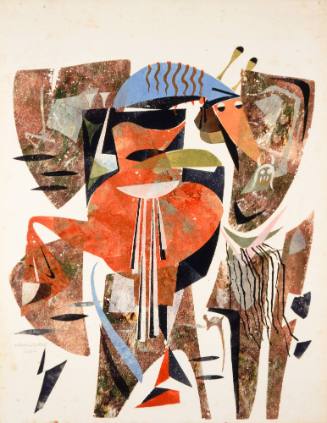 Abstract Horse on White Ground