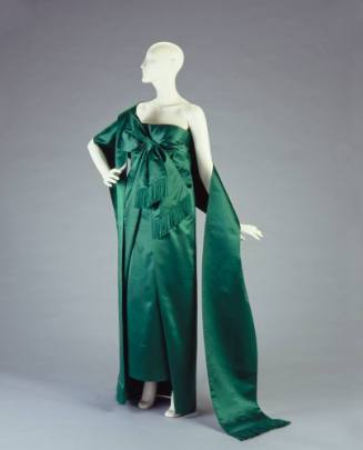 Ensemble: Evening Gown, Stole, and Shoes