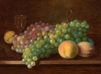 Still Life with Grapes, Peaches, and Wine Glass