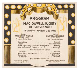 Program for the Macdowell Society