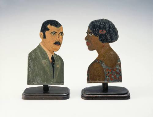 Portrait Plaque (probably Jesse D. Locker) Portrait Plaque (probably Anna Locker)