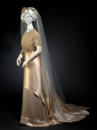 Wedding Ensemble: Dress, Headpiece, Corset, Shoes, Stockings and Ring Pillow