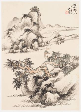 Landscape in the Style of Jiulong Sanren (Wang Fu)