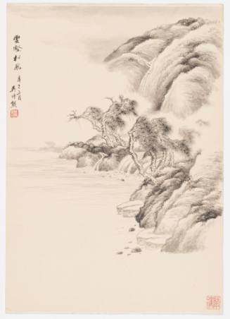 Whispering Pines in a Cloudy Mountain