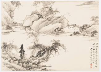 Landscape in the Style of Wen Zhengming and Wu Zhen