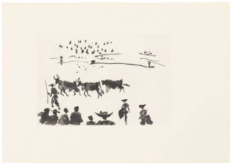 Oxen Leading from the Ring a Bull Which Will Not Fight (Los Cabestros Retiran al Toro Manso)