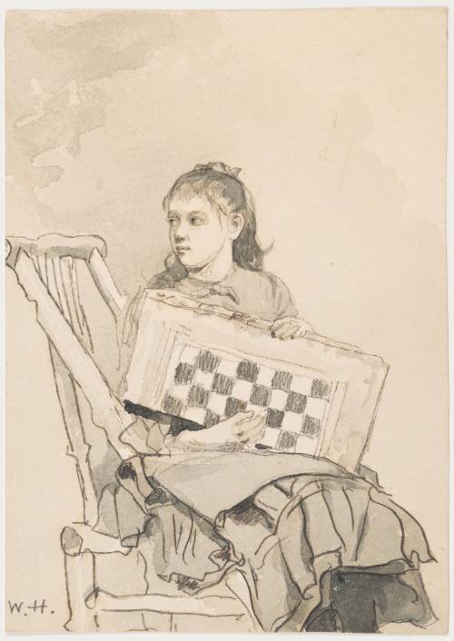 Glrl with Checkerboard