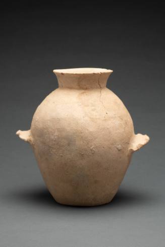 Large Ovoid Jar with Wavy Ledge Handles