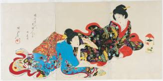 The Fan-Throwing Game (Nageogi) from Pictures of High-born Women of the Tokugawa Period (Tokugawa jidai kifujin)