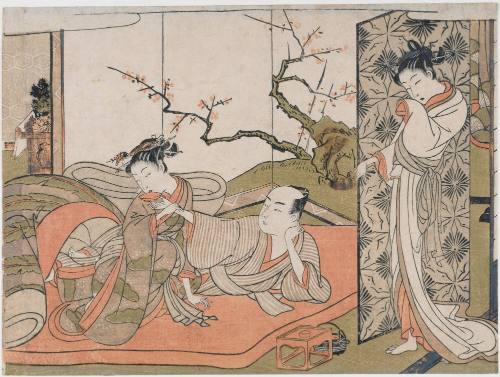 Scene in a Yoshiwara Brothel, No. 1 from the album The Spell of Amorous Love (Enshoku koi no urakata)