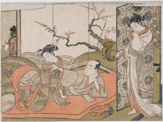 Scene in a Yoshiwara Brothel, No. 1 from the album The Spell of Amorous Love (Enshoku koi no urakata)
