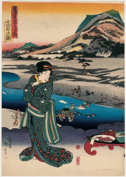 Odawara (Odawara no zu), from the series Fifty-three Stations of the Tôkaidô Road [Tôkaidô gojûsan tsugi no uchi]