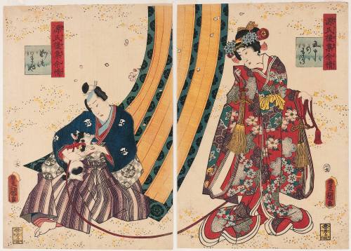 Chapter 50: Azumaya, The Eastern House [Gojū no maki, Azumaja] from the sereis Lasting Impressions of the Tale of Genji (Genji goshū yojō no maki)