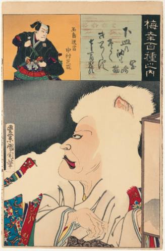 No. 30, Onoe Kikugorō V (Baikō) as the Cat Witch of Okazaki and Nakamura Shikan IV as Tamashima Ittō from the series One Hundred Roles of Baikō [Baikō hyakushu no uchi]