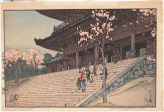 Chionin Temple Gate [Romon; the name of the Chionin's large gate] from the series Eight Cherry Subjects [Sakura hachidai]
