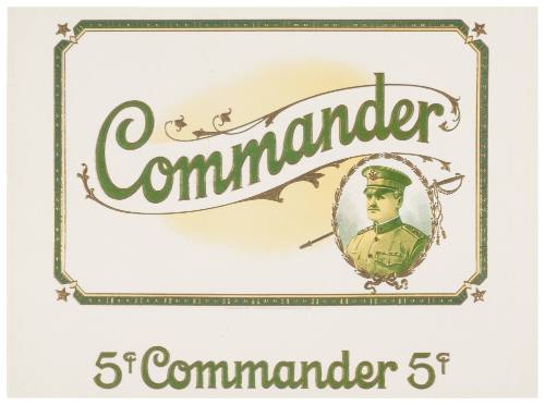 Commander (Cigar Box Label)