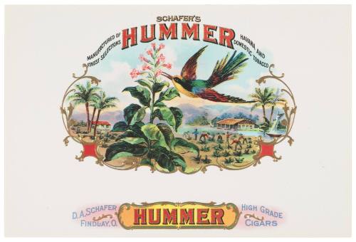 Schafer's Hummer (Cigar Box Label)