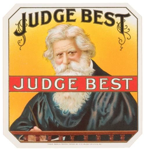 Judge Best (Cigar Box Label)