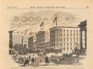 View in Cincinnati--Fourth Street (East of Vine Street)--The Fashionable and Business Thoroughfare of the Queen City of the West from Frank Leslie's Illustrated Newspaper, March 30, 1861