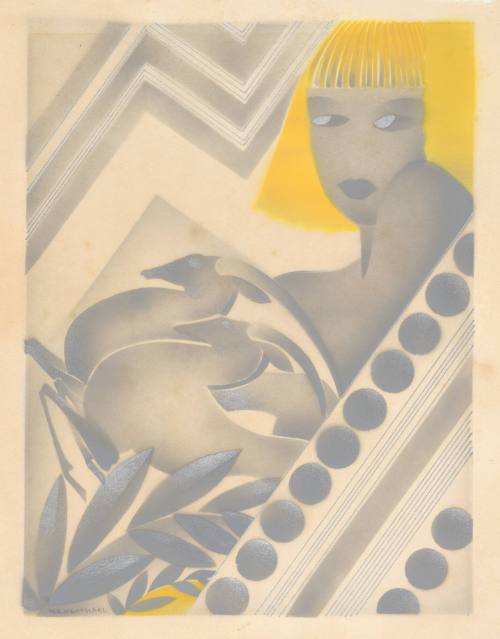 Woman with Two Ibex