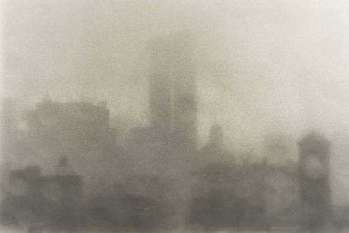 Washington Square with Trade Center Towers