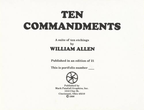 Title Page for Ten Commandents