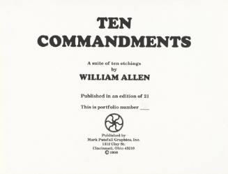 Title Page for Ten Commandents