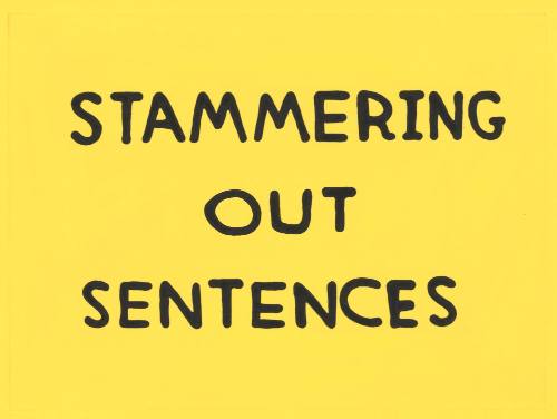 Stammering out Sentences from the portfolio Ten Commandments