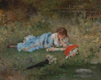 Young Woman Lying on the Grass